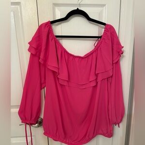 Michael Kors ruffle blouse 1X NWT